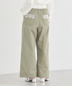 earth music&ecology 【綿100％】ポケットレースカラーパンツ