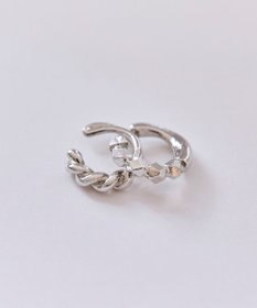 Phoebe 〈金属アレルギー対応〉リバーシブルスタッズイヤーカフ（片耳）　シルバー/ニッケルフリー