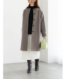 Te chichi ウールメルトンノーカラーロングコート《2025winter catalog item》