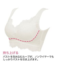 BRADELIS New York 【BRADELIS Me / ノンワイヤー・バストアップ】レーシィオールインワンブラ 日中も就寝時も快適に補正するブラ