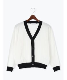 Te chichi 14G綿ポリVネックカーディガン
