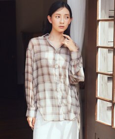 earth music&ecology シアーチェックシャツ