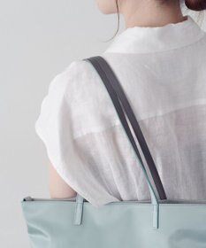 russet バイカラーレザーハンドルトートバッグ(SF-279)