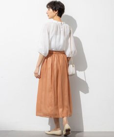 23区 【洗える】LIBECOリネン ボリュームスリーブ ブラウス