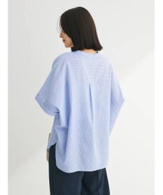 Green Parks 綿麻混フレンチスリーブスキッパーシャツ