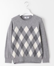 J.PRESS LADIES L 【洗える】アーガイル ツイン ニット