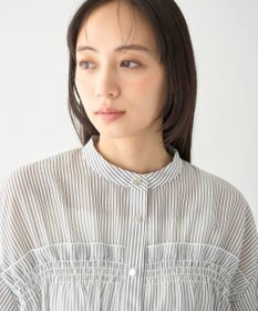 earth music&ecology シャーリングストライプシャツ