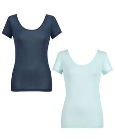 Wing 春夏インナー　２枚セット　【綿の贅沢オーガニック】　薄くて軽くてさらっと快適　２分袖　ウイング／ワコール　EL2354