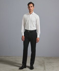 GOTAIRIKU 【ストレッチ/洗える】Albini ジャージ シャツ_ カッタウェイカラー