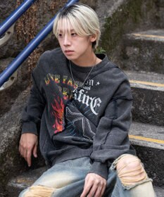 WEGO 【ユニセックス着用ITEM】ヴィンテージグラフィックドッキングプルオーバー