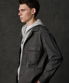 JOSEPH ABBOUD 【キングサイズ・サスティナブル/日本紡績/ストレッチ】ラフィーコットンケーブル ニットパーカー