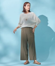 ANY 【洗濯機可・ウエストゴム】楽映えワイドパンツ