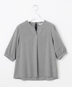 J.PRESS LADIES S 【洗える】ウォッシャブルキュプラツイル キーネック ブラウス