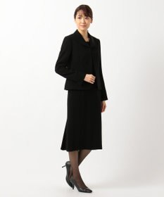 自由区 FORMAL 【高級トリアセテート素材】レベッカBSジョーゼット ジャケット+ワンピース