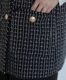 WEGO 【ANGIE VINTAGE/オケージョン対応 / セレモニー対応】ノーカラー ツイードジャケット