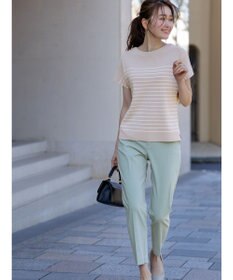 ANY SIS 【ストレッチ・接触冷感・撥水・UVカット・洗える】エアリーストレッチ テーパードパンツ