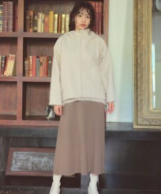 Feroux フード付きコクーンショート コート