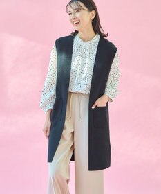 ANY L 【洗濯機可能】スタイルアップ ニットジレ