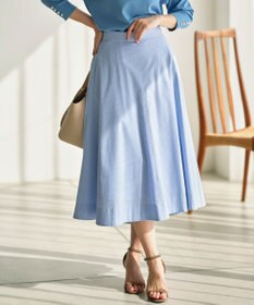組曲 【セットアップ着用可・WEB限定】コンパクトシャーティング フレアスカート