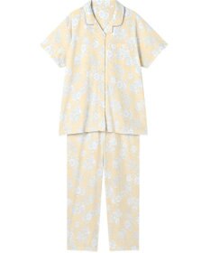 Wing パジャマ 5分袖 半袖 長ズボン 綿100%(本体) 楊柳素材 3Lまで対応 大きいサイズ 夏 レディース EP8076 ウイング／ワコール