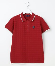 23区GOLF 【WOMEN】フラッグジャガードニットポロシャツ ストレッチ 半袖