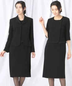 自由区 FORMAL 【高級トリアセテート素材】レベッカBSジョーゼット ジャケット+ワンピース