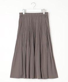 J.PRESS LADIES L 【洗える】パウダリージャージー ランダムプリーツ スカート