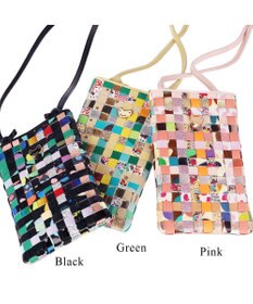tsumori chisato CARRY エポネコメッシュ スマホポシェット スマホケース 縦型 軽量 ショルダー カード入れ付き