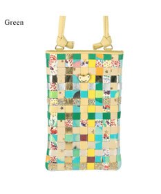 tsumori chisato CARRY エポネコメッシュ スマホポシェット スマホケース 縦型 軽量 ショルダー カード入れ付き