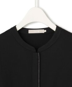 ICB 【洗える】コンパクトモクロディ バンドカラーカットソー［ボールチェーン］