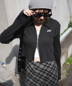 WEGO ヴィンテージウォッシュWZIPトップス