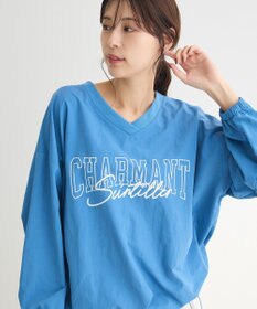 Green Parks ナイロンロゴＶネックプルオーバー