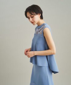 GRACE CONTINENTAL フラワーコードニットトップ