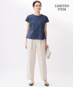 自由区 S 【WEB限定・接触冷感・洗える】エンブロイダリーローンプルオーバー ブラウス