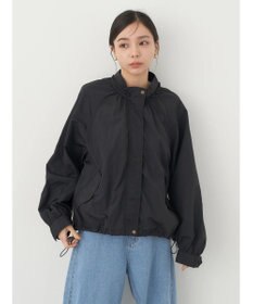 earth music&ecology スタンドフリルミリタリーブルゾン