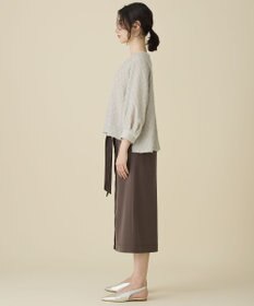 自由区 L 【セットアップ対応】ワッシャーカットジャカード ブラウス