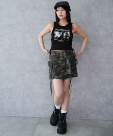 WEGO サイドレースアップグラフィックタンク