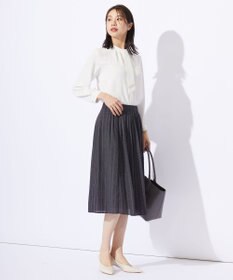 J.PRESS LADIES L 【洗える】ドットデシンプリント タック スカート