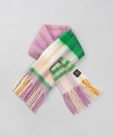 AURORA 【 LANVIN en Bleu （ランバン オン ブルー）】モコモコマルチカラーチェックマフラー