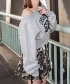 WEGO オフショルショートスウェット