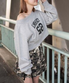 WEGO オフショルショートスウェット