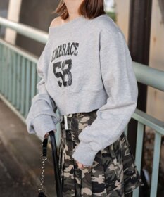 WEGO オフショルショートスウェット