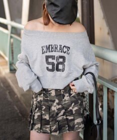 WEGO オフショルショートスウェット