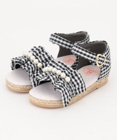 ANY KIDS パール フリル サンダル