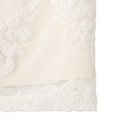 YECCA VECCA フラワー柄刺繍メッシュスカート