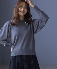 組曲 L 【WEB限定】ELENAスパンコールバックパール ニット