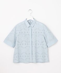 J.PRESS LADIES L 【一枚で着映え】エンブロイダリー ボクシーシャツ