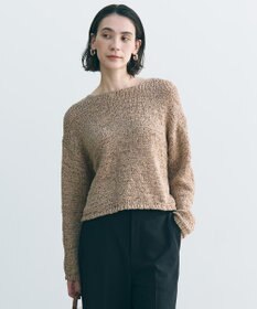 UNFILO テープヤーンニット プルオーバー キャメル