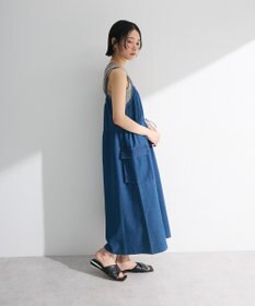 Green Parks カーゴポケットデニムキャミワンピース