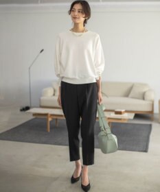 組曲 【ストレッチ・イージーケア】オシャクロス テーパードパンツ